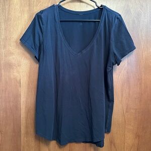 Classic Black V-Neck Women's Top